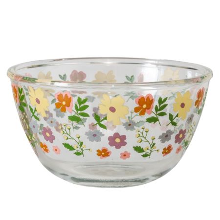 ciotola vetro fiori di campo