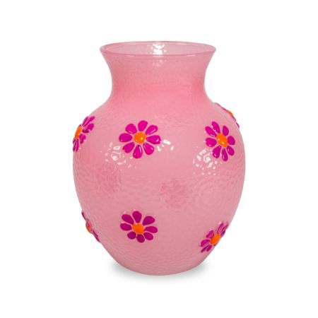 vaso con disegno fiore margherite