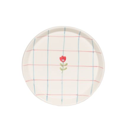 piatto dolce con disegno fiorellini