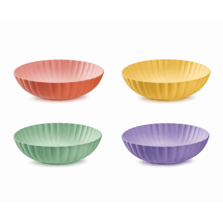 piatto in plastica colorato