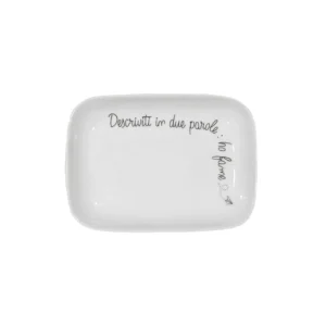 piatto rettangolare porcellana