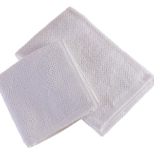 set asciugamano viso e ospite bianco