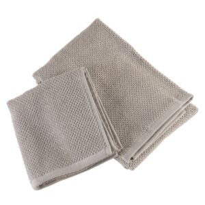 set asciugamano viso e ospite perla