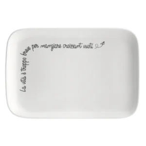 piatto rettangolare in porcellana