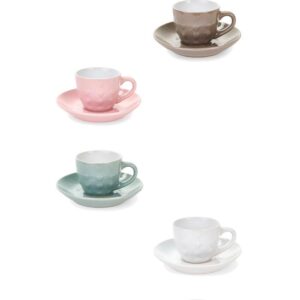 SET 6 TAZZINE CON PIATTINO CUORICINI