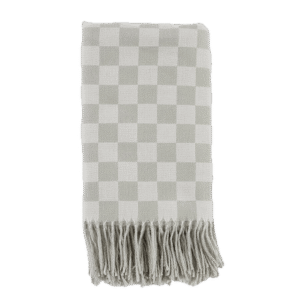 coperta a scacchi grigio