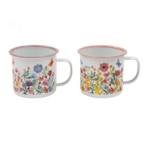 tazza con disegno fiorellini