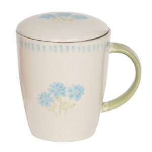 tazza con coperchio disegno fiore