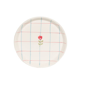 piatto dolce con disegno fiorellini