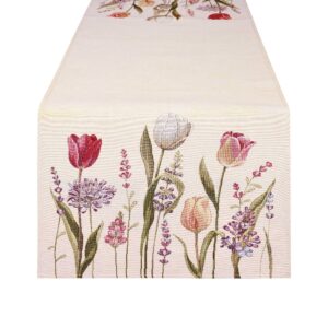runner con disegno tulipani