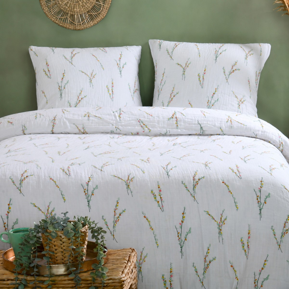 copripiumino matrimoniale con disegno fiori