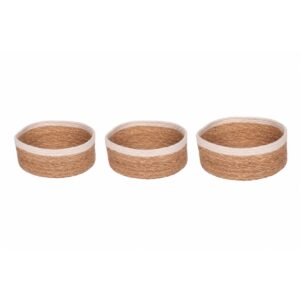 ceste in rattan con bordo bianco