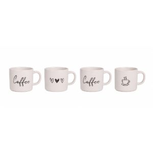 tazzine caffè in ceramica bianco