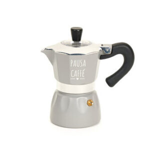 moka con scritta pausa caffè