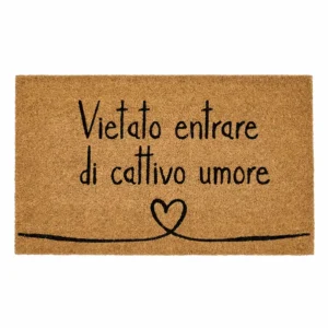 zerbino da esterno vietato entrare di cattivo umore