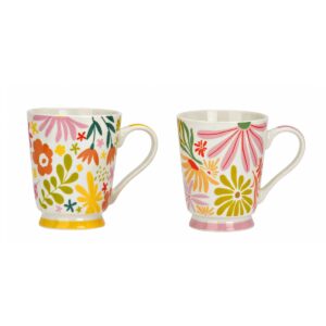 tazza colazione con disegno fiore