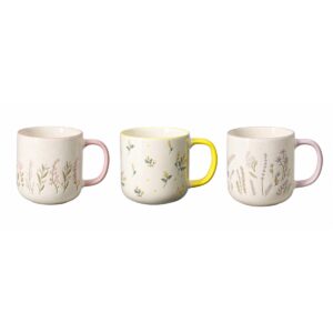 tazza colorata con disegno fiorellini