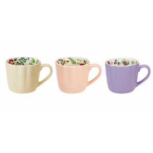 tazza colorata con interno disegno fiore