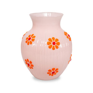 vaso con disegno fiore margherite