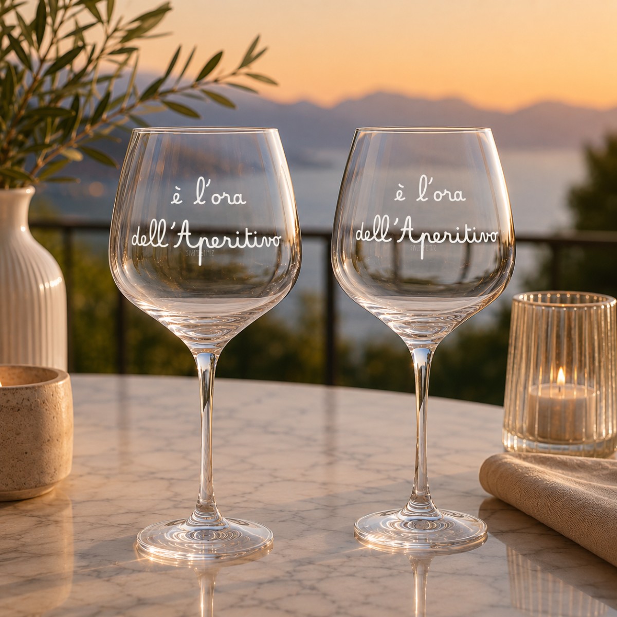 set due calici cocktail per aperitivo