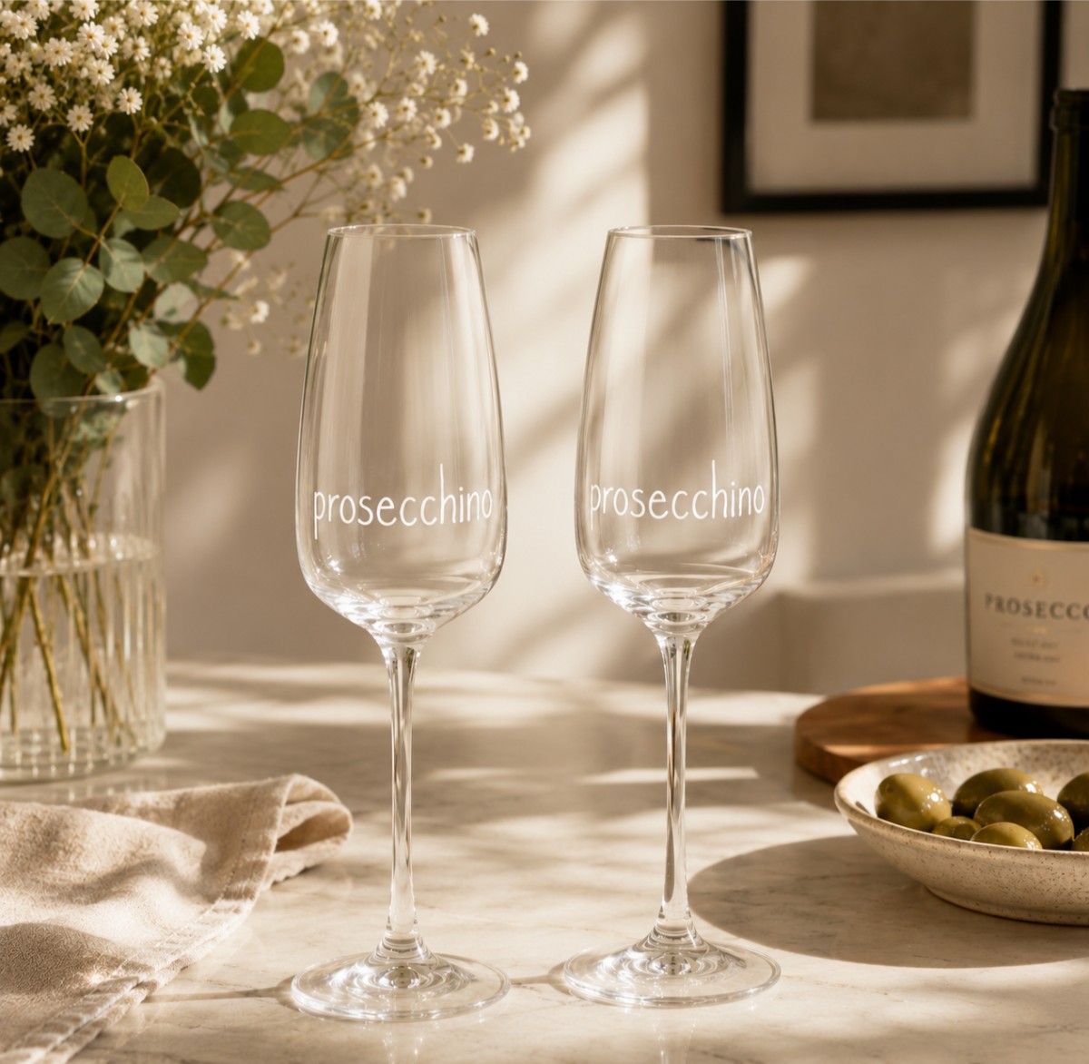 set due calici flute prosecco