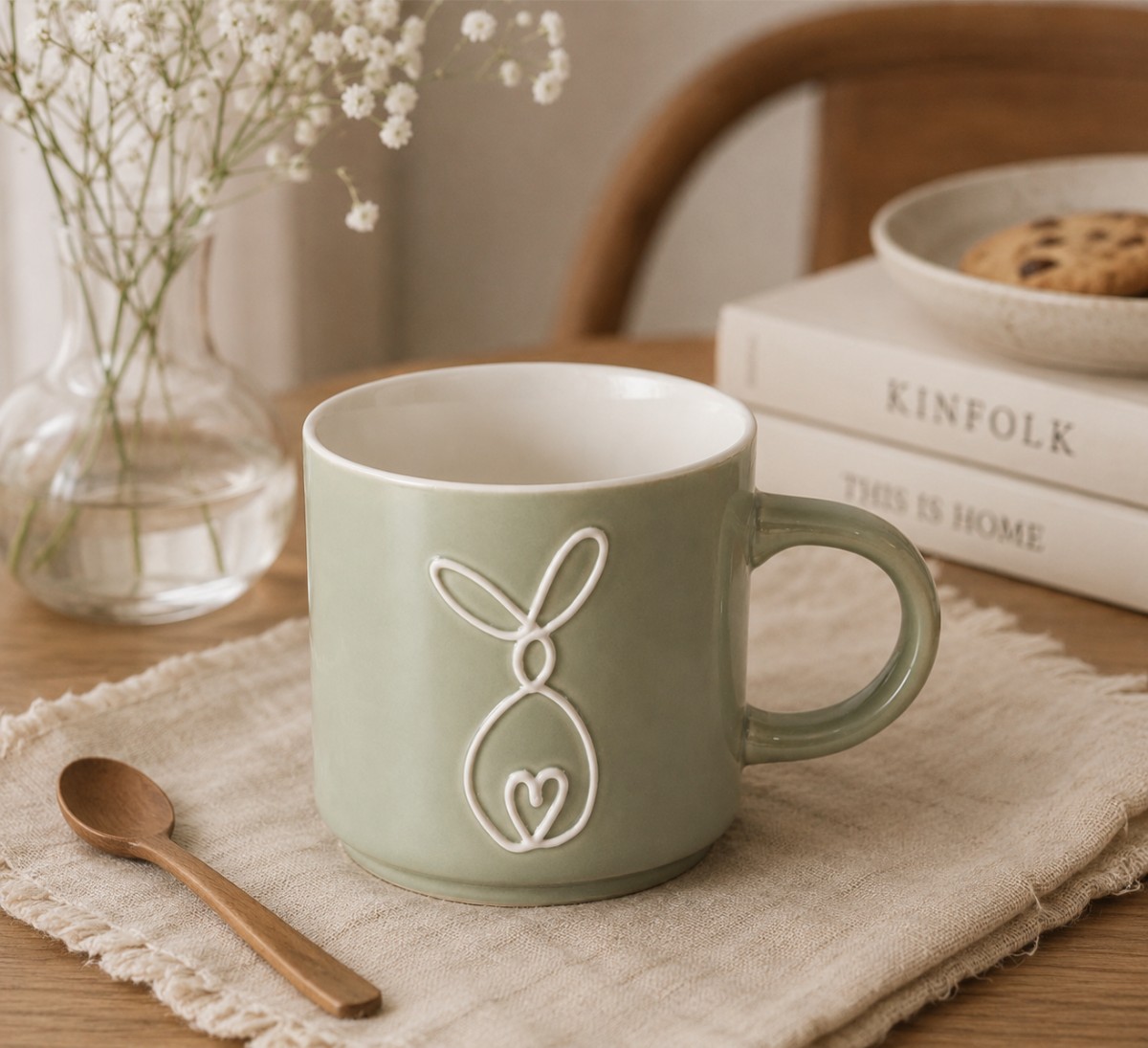 tazza con disegno coniglio