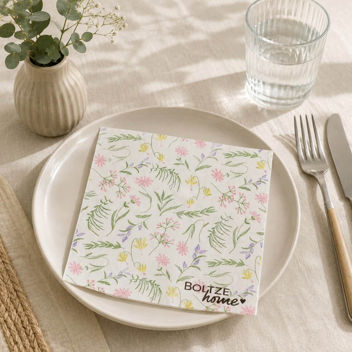 tovaglioli con disegno fiori