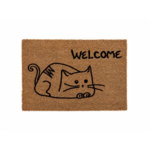 zerbino con disegno gatto welcome