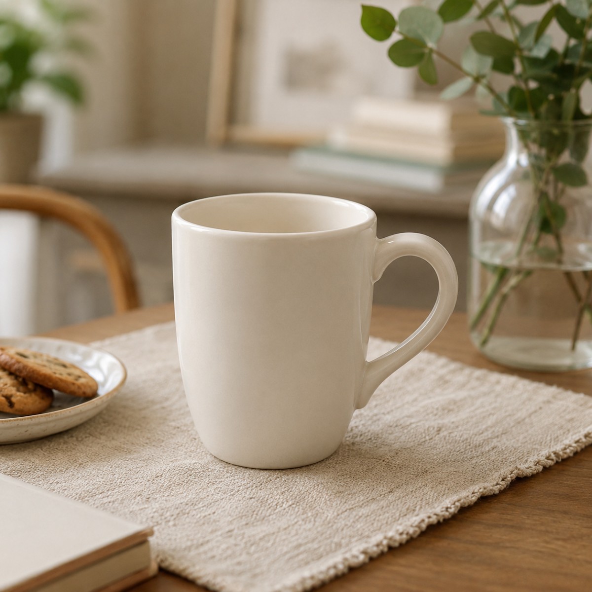 mug tazza colore crema