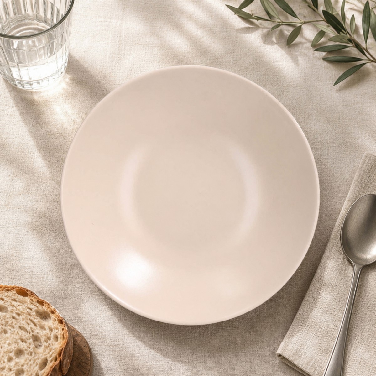piatto fondo colore crema