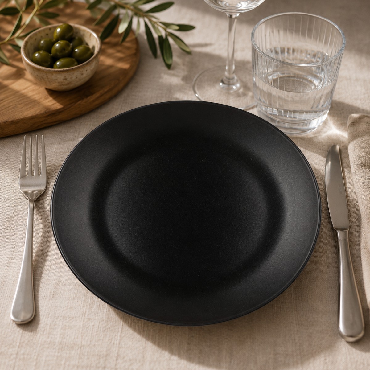 piatto piano colore nero