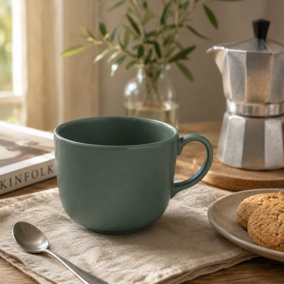 tazza colazione colore verde