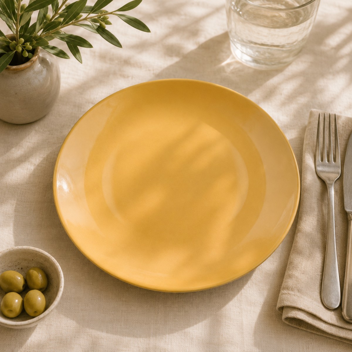 piatto piano colore giallo