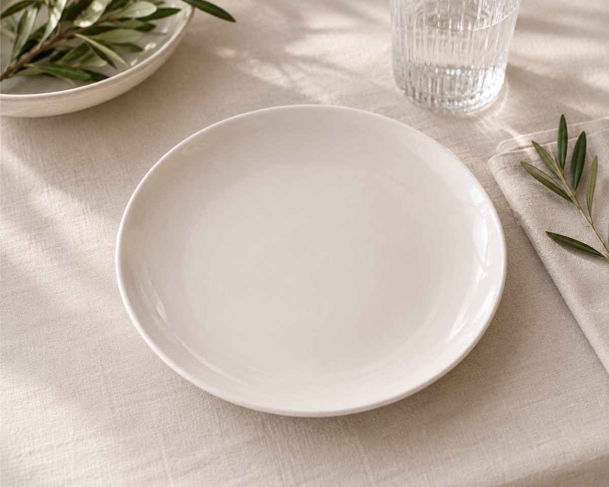 piatto dolce colore beige