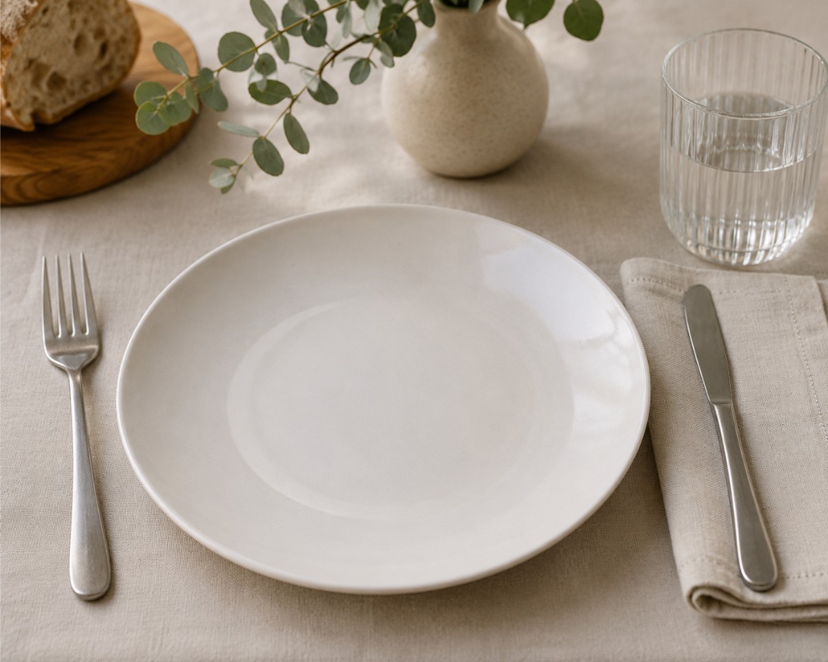 piatto fondo colore beige