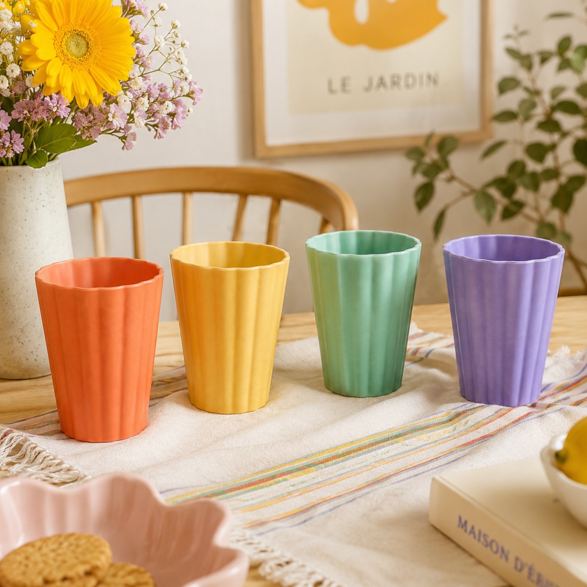 bicchieri in plastica colorati
