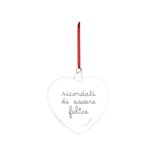 pallina in vetro a forma di cuore