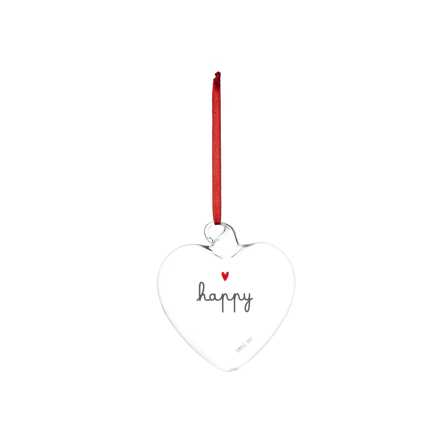 pallina in vetro a forma di cuore