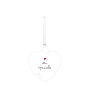 pallina in vetro a forma di cuore