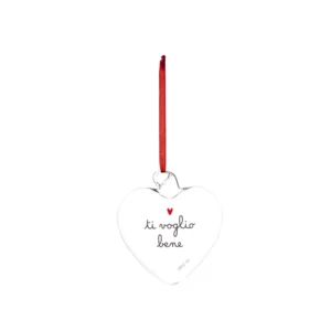 pallina in vetro a forma di cuore