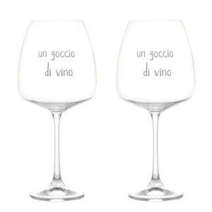 set due calici vino rosso in vetro