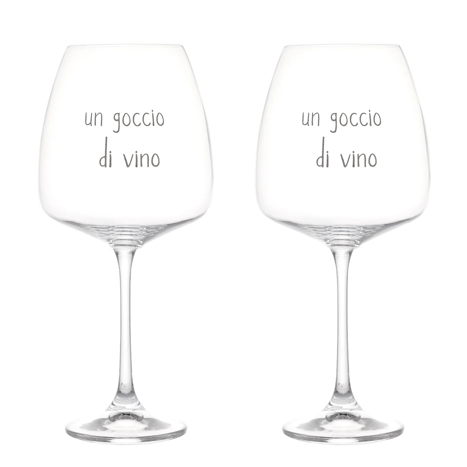 set due calici vino rosso in vetro