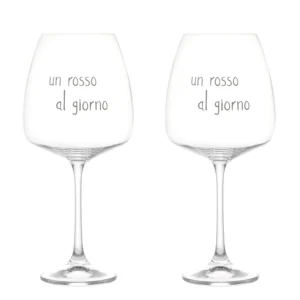 set due calici vino rosso in vetro