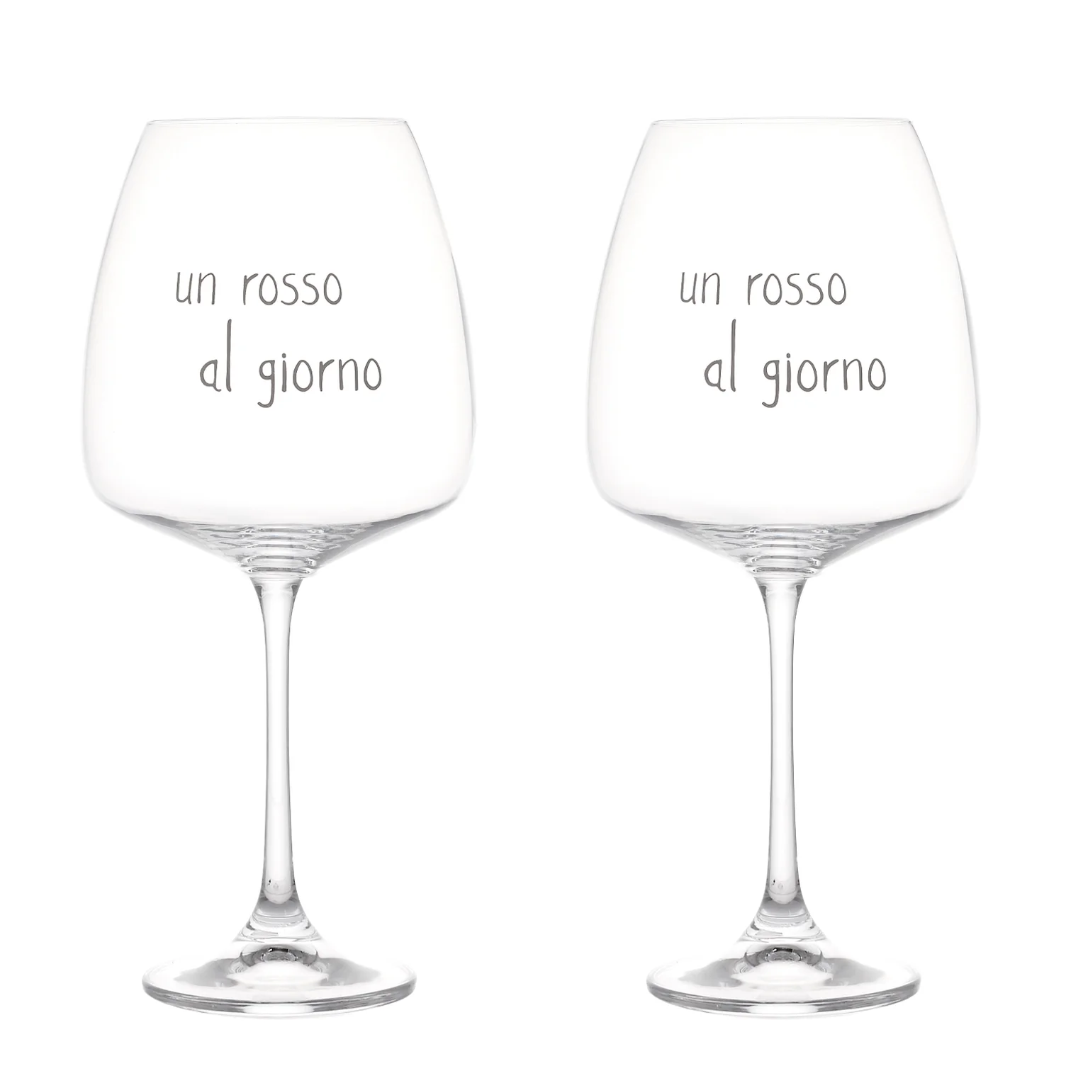 set due calici vino rosso in vetro