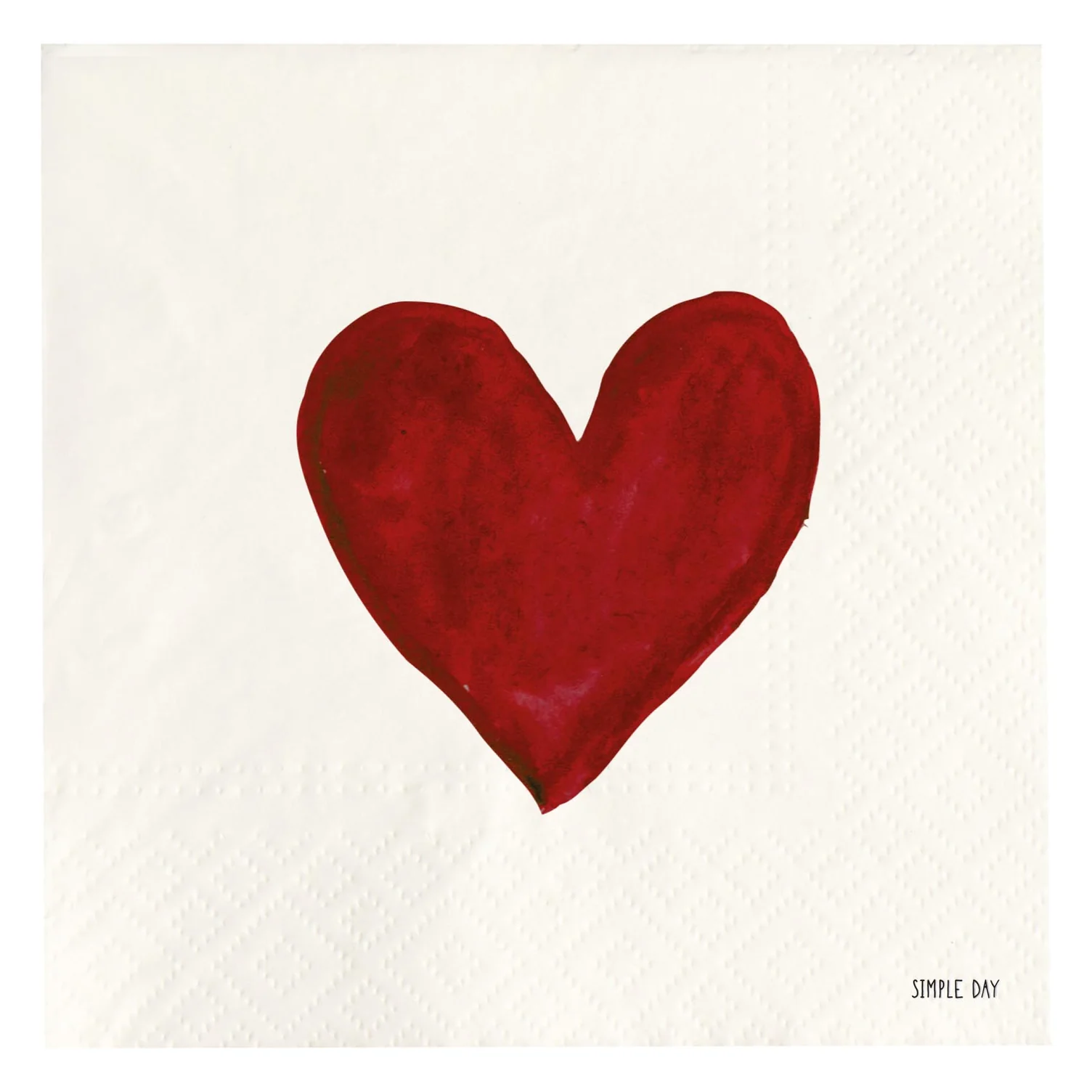 tovaglioli in carta cuore rosso