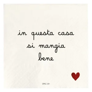 tovaglioli in carta in questa casa si mangia bene