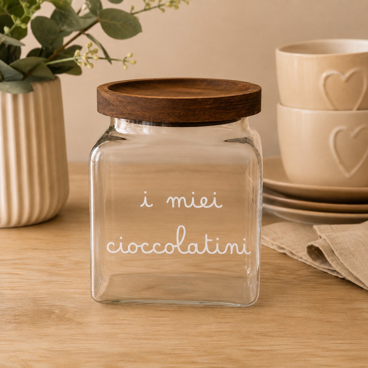 barattolo in vetro cioccolatini