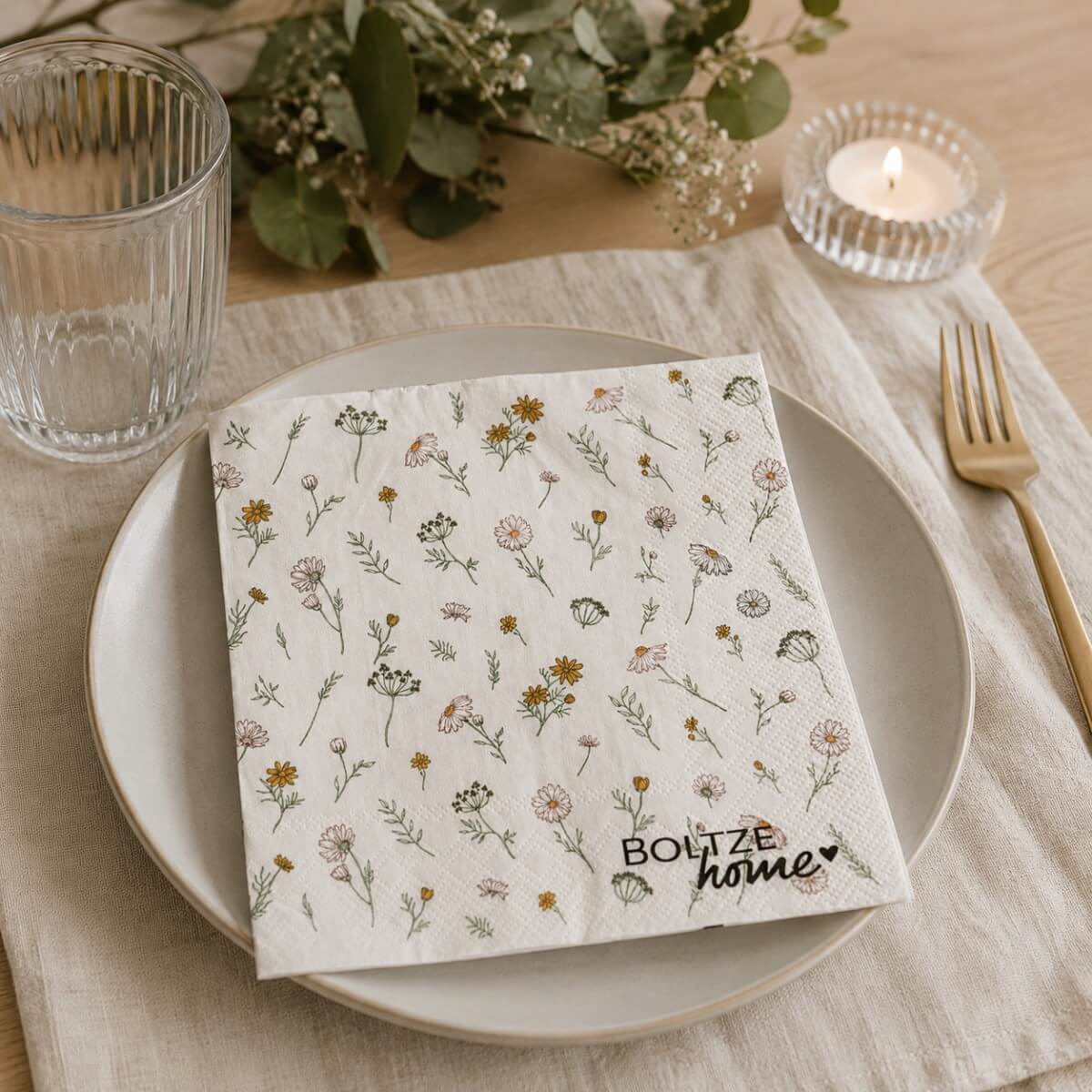 tovaglioli con disegno margherite