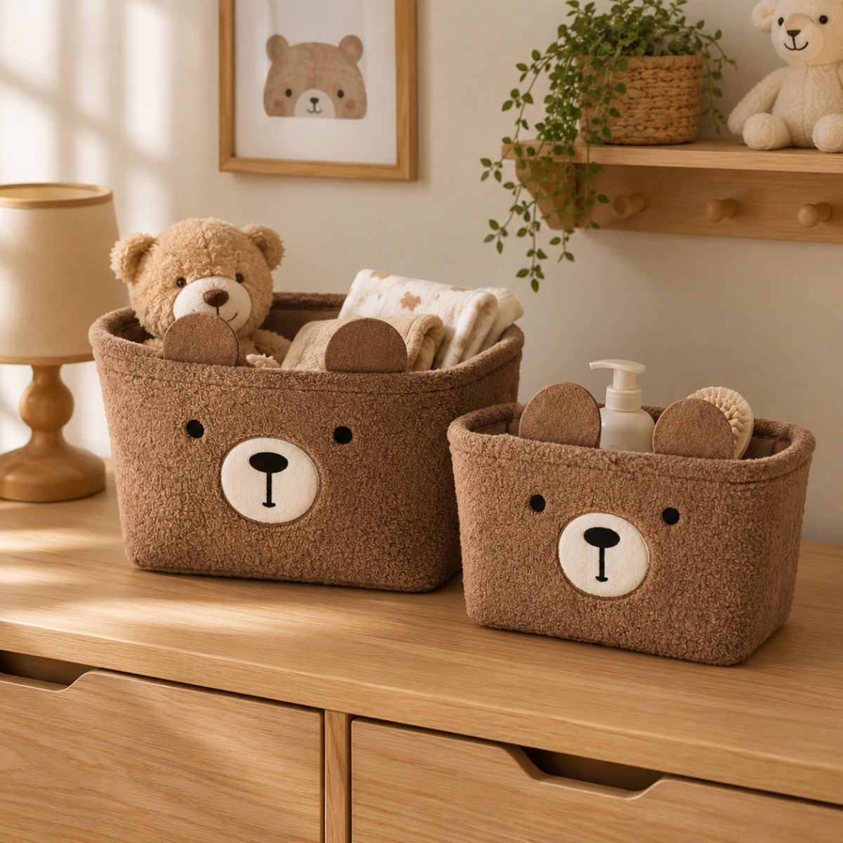 set due ceste colore marrone