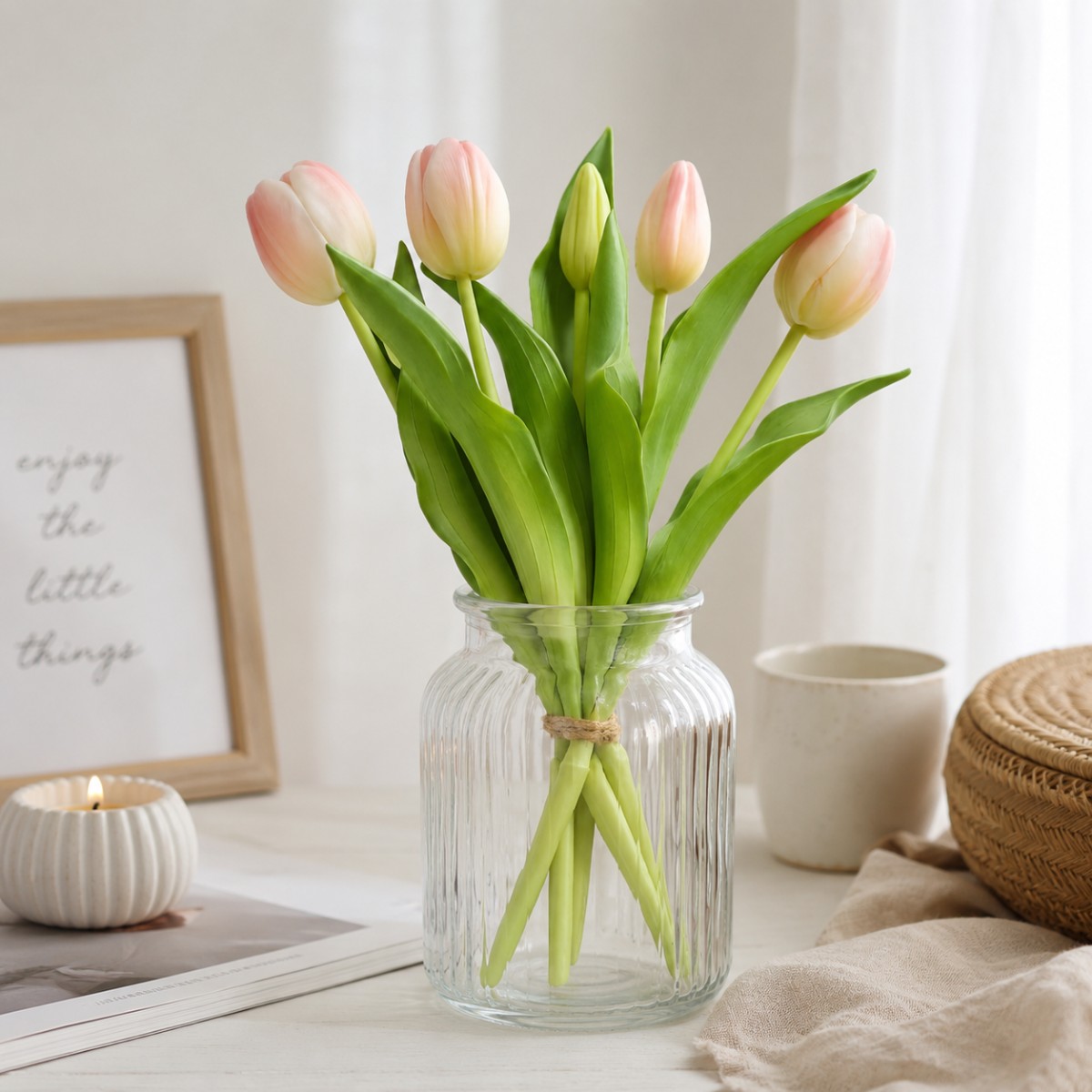 mazzo di tulipani colore rosa